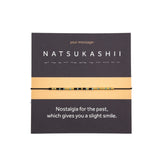 Bratara mesaj cod Morse "NATSUKASHII"-ceramica placata cu Aur