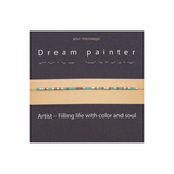 Bratara cod Morse "Dream painter" - Argint
