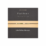 Bratara cod Morse "Father" - Argint