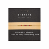 Bratara cod Morse "Sisters"-Argint placat cu Aur