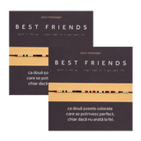 1 + 1 Bratara cod Morse "BEST FRIENDS" - Argint