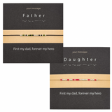 Set Bratari cod Morse "Father" & "Daughter" - Argint