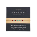 Bratara cod Morse "BLESSED"-Aur