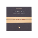 Bratara personalizata cod Morse-exemplu de personalizare
"LAWSON"