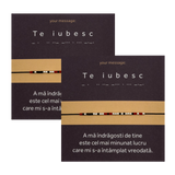 1 + 1 Bratara cod Morse "TE IUBESC" - Argint