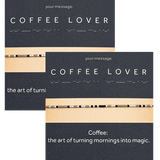 1 + 1 Bratara cod Morse "COFFEE LOVER" - Argint