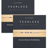 1 + 1 Bratara cod Morse "FEARLESS" - Argint