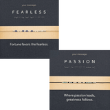 1 + 1 Bratara cod Morse "FEARLESS" & "PASSION" - Argint