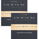 1 + 1 Bratara cod Morse "SIN WITH ME" - Argint