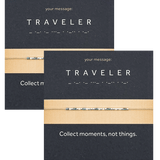 1 + 1 Bratara cod Morse "TRAVELER" - Argint