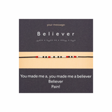 Bratara cod Morse "Believer" - Argint