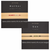 Set Bratari cod Morse "Mother" & "Son" - Argint