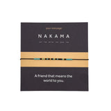 Bratara mesaj cod Morse "NAKAMA"-ceramica placata cu Aur