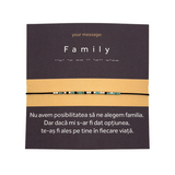 Bratara cod Morse "Family" - Argint