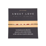 Bratara cod Morse "SWEET LOVE" - Argint