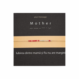 Bratara cod Morse "Mother" - Argint