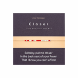 Bratara cod Morse "Closer" - Argint