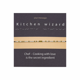 Bratara cod Morse "Kitchen wizard" - Argint