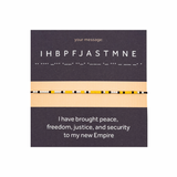 Bratara cod Morse "IHBPFJASTMNE" - Argint