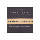 Bratara cod Morse "Cloud surfer" - Argint