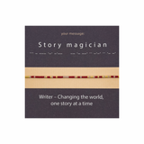 Bratara mesaj cod Morse "Story magician"-ceramica placata cu Aur