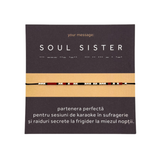 Bratara cod Morse "SOUL SISTER" - Argint