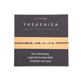 Bratara cod Morse "YASASHISA" - Argint