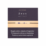 Bratara cod Morse "Zeus" - Argint