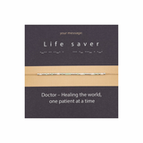 Bratara cod Morse "Life saver" - Argint