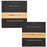 Set Bratari cod Morse "Mother" & "Daughter" - Argint