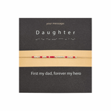 Bratara cod Morse "Daughter" - Argint