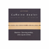 Bratara cod Morse "Caffeine dealer" - Argint