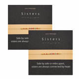 Set Bratari cod Morse "Sisters" - Argint placat cu aur