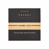 Bratara cod Morse "Father" - Argint