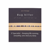 Bratara cod Morse "Bug killer" - Argint