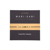 Bratara mesaj cod Morse "WABI-SABI"-ceramica placata cu Aur
