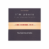 Bratara cod Morse "I’m yours" - Argint