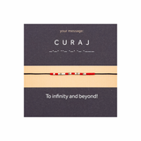 Bratara cod Morse "CURAJ" - Argint