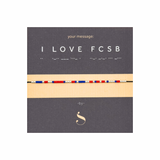 Bratara personalizata cod Morse-exemplu de personalizare
 "I LOVE FCSB"