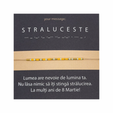 Bratara Morse “STRALUCESTE”-cadou 8 martie
