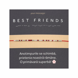 Bratara cod Morse "BEST FRIENDS"-Argint