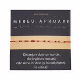 Bratara Morse “MEREU APROAPE”-cadou 8 martie