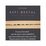 Bratara Morse “ESTI DESTUL”-cadou 8 martie