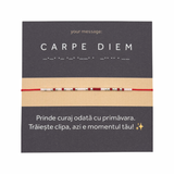 Bratara cod Morse "CARPE DIEM"-Argint