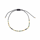 Bratara mesaj cod Morse "LIVE LAUGH LOVE"-ceramica placata cu Aur