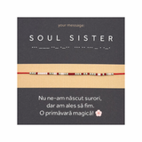 Bratara cod Morse "SOUL SISTER"-Argint