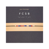 Bratara personalizata cod Morse-exemplu de personalizare
 "FCSB"