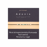 Bratara cod Morse "Adonis" - Argint