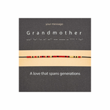 Bratara mesaj cod Morse "Grandmother"-ceramica placata cu Aur