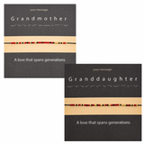 Set Bratari cod Morse "Grandmother" & "Granddaughter" - ceramica placata cu Aur